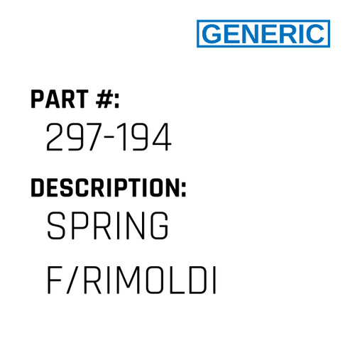 Spring F/Rimoldi - Generic #297-194