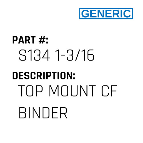 Top Mount Cf Binder - Generic #S134 1-3/16