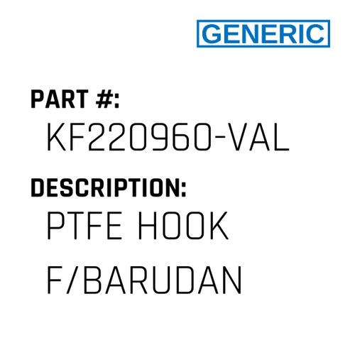 Ptfe Hook F/Barudan - Generic #KF220960-VAL