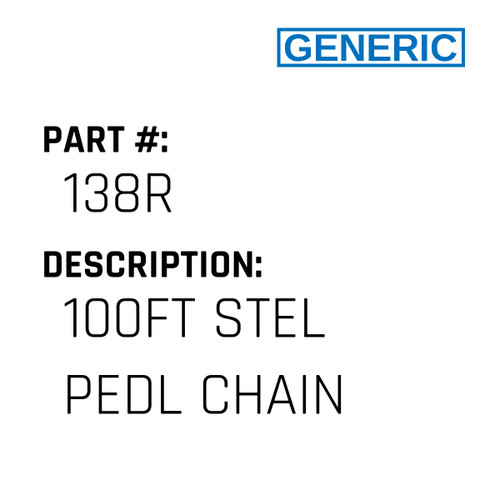 100Ft Stel Pedl Chain - Generic #138R