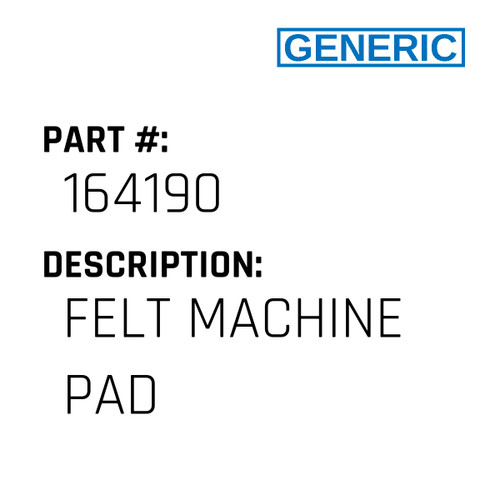 Felt Machine Pad - Generic #164190