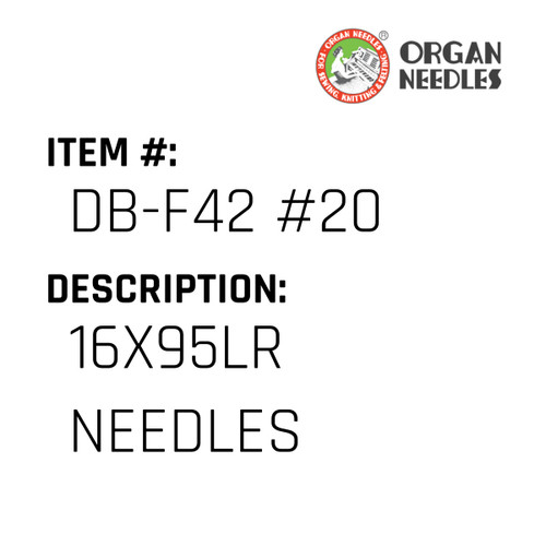 16X95Lr Needles - Organ Needle #DB-F42 #20