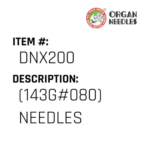 (143G#080) Needles - Organ Needle #DNX200