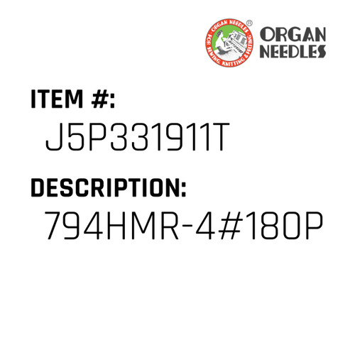 794Hmr-4#180Pd Needl - Organ Needle #J5P331911T