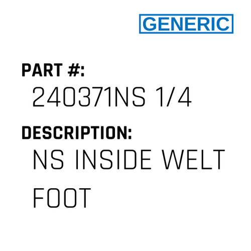 Ns Inside Welt Foot - Generic #240371NS 1/4