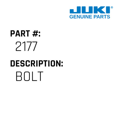 Bolt - Juki #2177 Genuine Juki Part