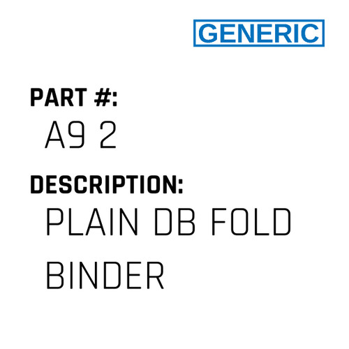 Plain Db Fold Binder - Generic #A9 2