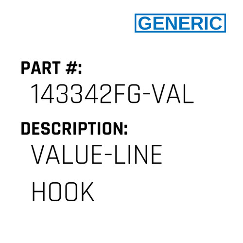 Value-Line Hook - Generic #143342FG-VAL