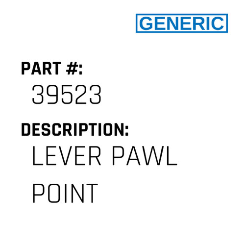 Lever Pawl Point - Generic #39523