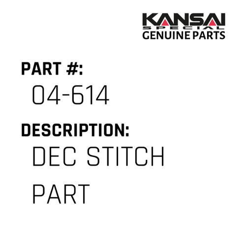 Parts - Kansai Special #98-614 - Jacksew Parts Store