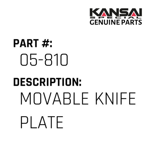 Kansai Special (Japan) Part #05-810 MOVABLE KNIFE PLATE