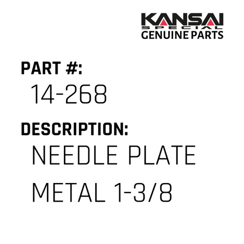 Kansai Special (Japan) Part #14-268 NEEDLE PLATE(METAL) 1-3/8