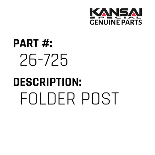 Kansai Special (Japan) Part #26-725 FOLDER POST