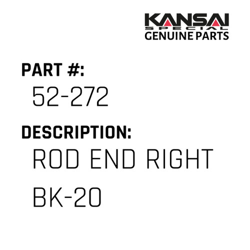 Kansai Special (Japan) Part #52-272 ROD END RIGHT BK-20