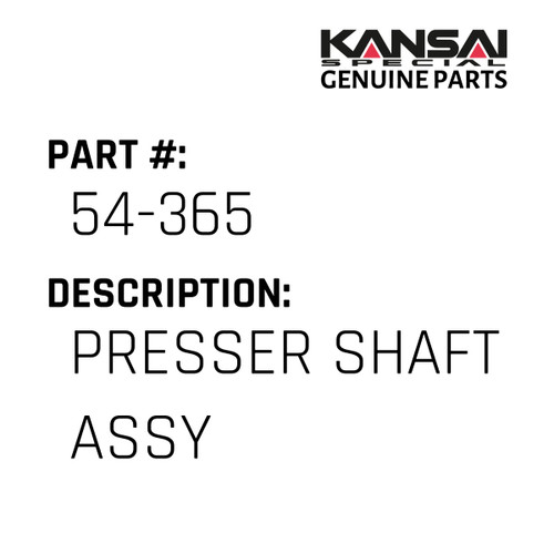 Kansai Special (Japan) Part #54-365 PRESSER SHAFT ASS'Y