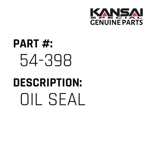 Kansai Special (Japan) Part #54-398 OIL SEAL
