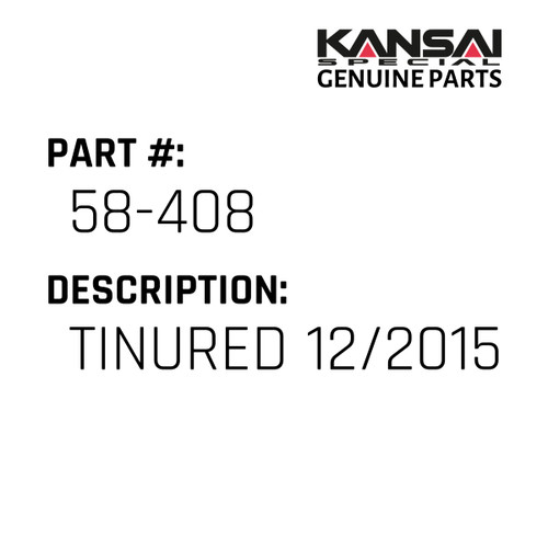 Kansai Special (Japan) Part #58-408 DISCONTINURED 12/2015, TIMING BELT XL..
