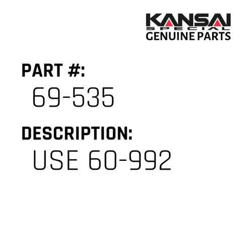 Kansai Special (Japan) Part #69-535 USE 60-992