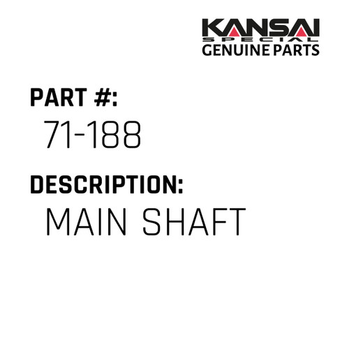 Main Shaft Utc - Kansai Special #71-800 - Jacksew Parts Store