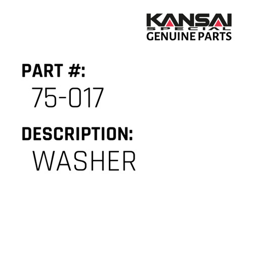 Kansai Special (Japan) Part #75-017 WASHER