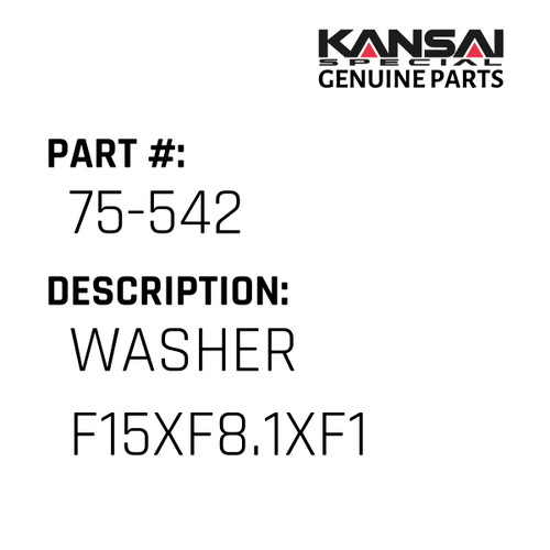 Kansai Special (Japan) Part #75-542 WASHER F15XF8.1XF1
