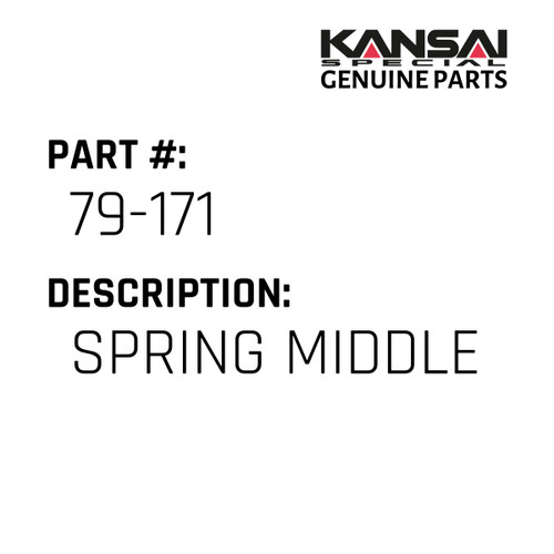 Kansai Special (Japan) Part #79-171 SPRING MIDDLE