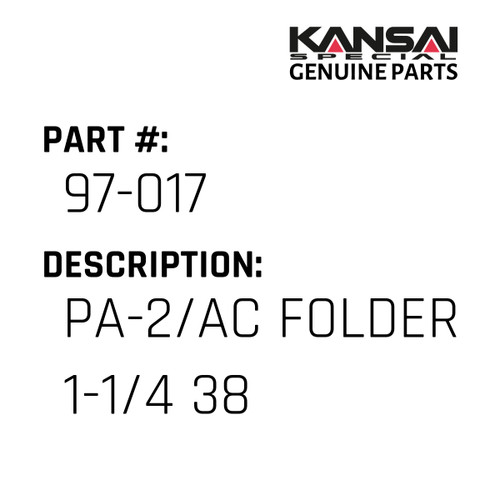 Kansai Special (Japan) Part #97-017 PA-2/AC FOLDER 1-1/4 (38)