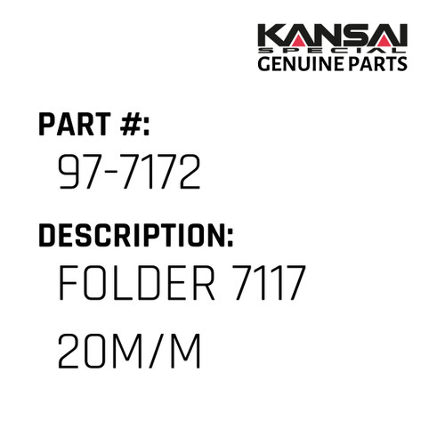 Kansai Special (Japan) Part #97-7172 FOLDER 7117 20M/M