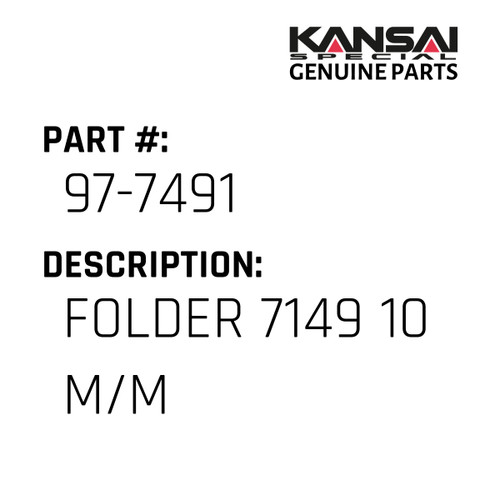 Kansai Special (Japan) Part #97-7491 FOLDER 7149 10 M/M