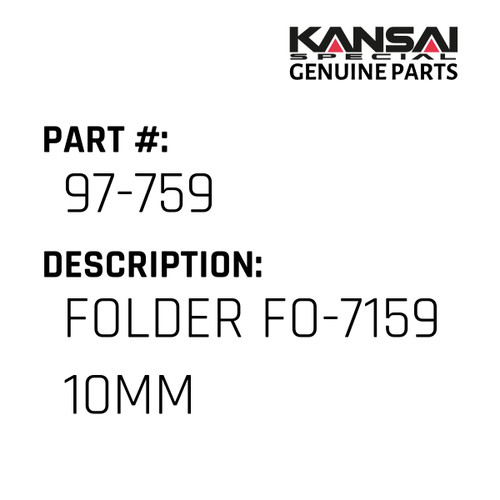 Kansai Special (Japan) Part #97-759 FOLDER FO-7159 10MM