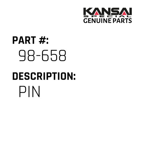 Kansai Special (Japan) Part #98-658 PIN
