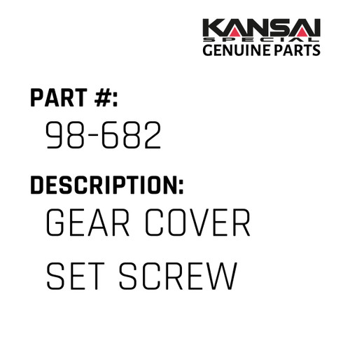 Kansai Special (Japan) Part #98-682 GEAR COVER SET SCREW