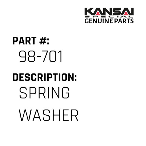 Kansai Special (Japan) Part #98-701 SPRING WASHER