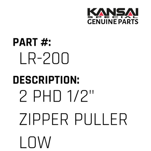 Kansai Special (Japan) Part #LR-200 2 PHD 1/2" ZIPPER PULLER LOWER