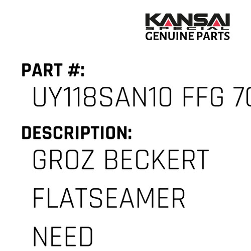 Kansai Special (Japan) Part #UY118SAN10 FFG 70 GROZ BECKERT FLATSEAMER NEEDLE, LOTS OF 10