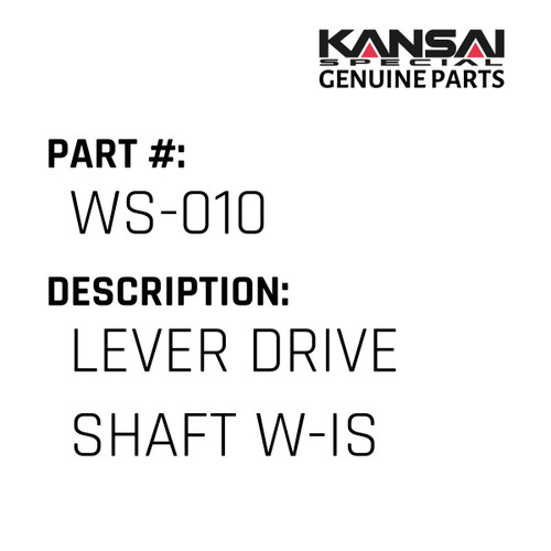 Kansai Special (Japan) Part #WS-010 LEVER DRIVE SHAFT W-IS