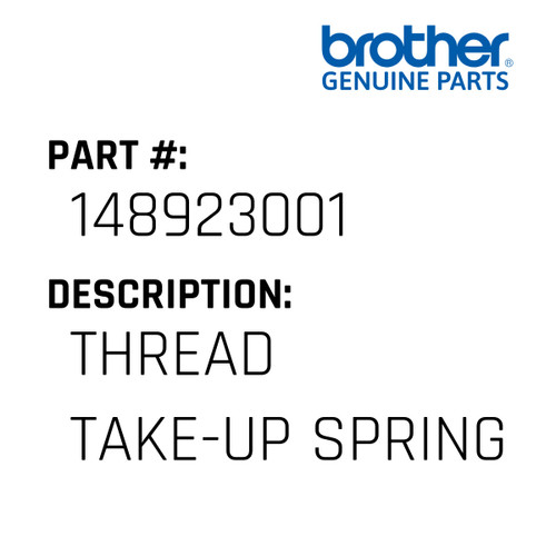 Thread Take-Up Spring - Genuine Japan Brother Sewing Machine Part #148923001