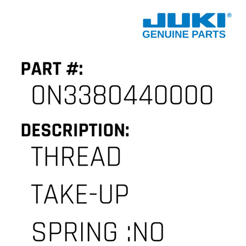 Thread Take-Up Spring :No.2 :0.4Mm Dia. - Juki #0N3380440000 Genuine Juki Part