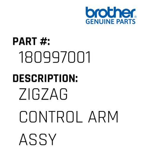Zigzag Control Arm Assy - Genuine Japan Brother Sewing Machine Part #180997001