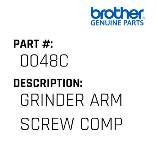 Grinder Arm Screw Comp - Genuine Japan Brother Sewing Machine Part #0048C