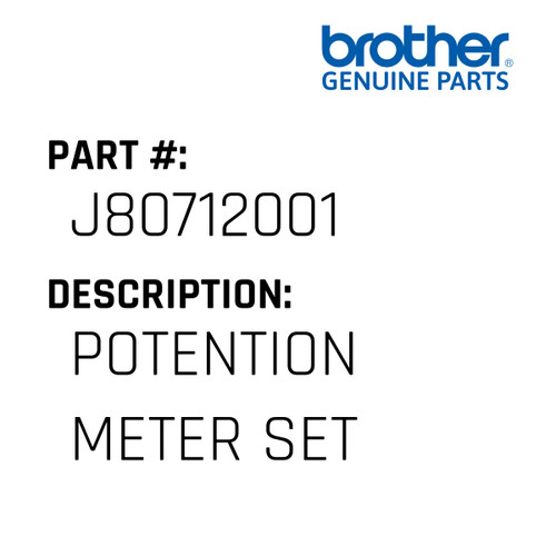 Potention Meter Set - Genuine Japan Brother Sewing Machine Part #J80712001