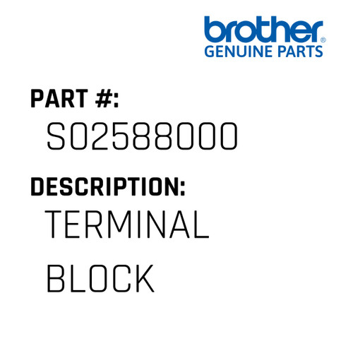 Terminal Block - Genuine Japan Brother Sewing Machine Part #S02588000