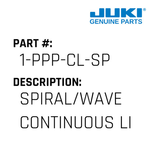 Spiral/Wave Continuous Line Plastic Pattern Double Panel - Juki #1-PPP-CL-SP Genuine Juki Part