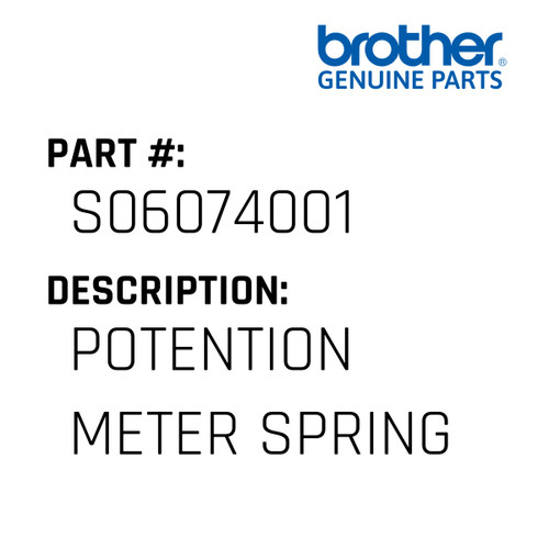 Potention Meter Spring - Genuine Japan Brother Sewing Machine Part #S06074001