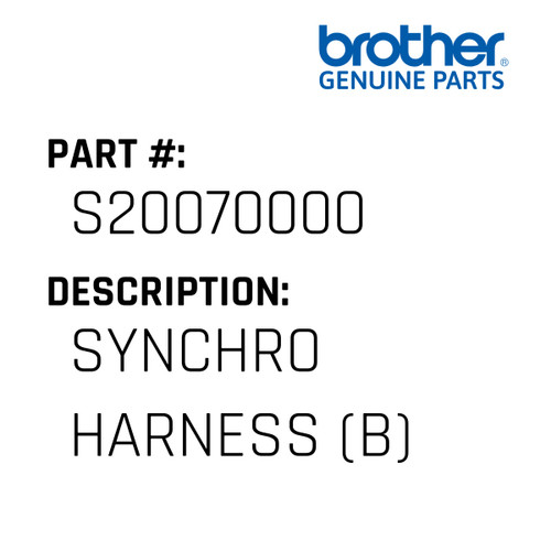 Synchro Harness (B) - Genuine Japan Brother Sewing Machine Part #S20070000