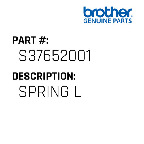 Spring L - Genuine Japan Brother Sewing Machine Part #S37652001