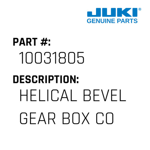 Helical Bevel Gear Box Cover - Juki #10031805 Genuine Juki Part