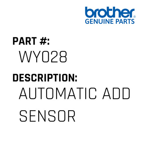 Automatic Add Sensor - Genuine Japan Brother Sewing Machine Part #WY028