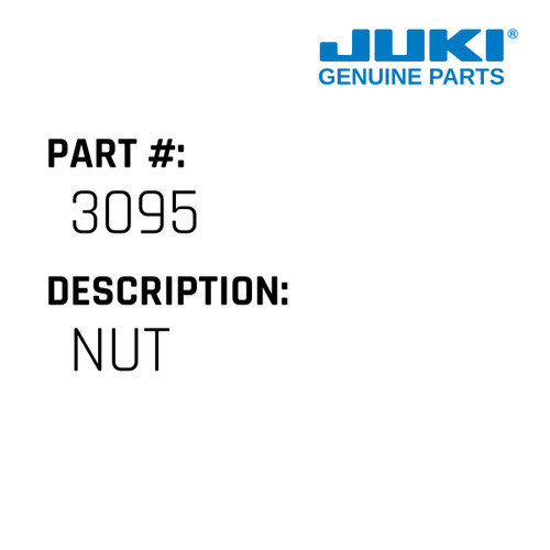 Nut - Juki #3095 Genuine Juki Part