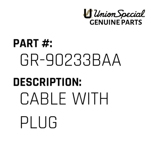 Cable With Plug - Original Genuine Union Special Sewing Machine Part No. GR-90233BAA